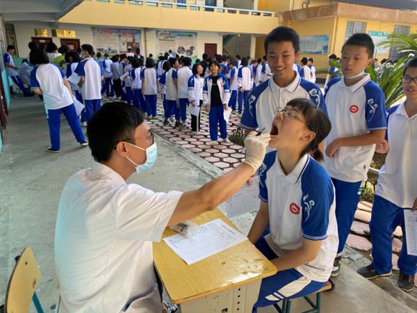 沙县区第五中学开展20212022学年度学生体检工作