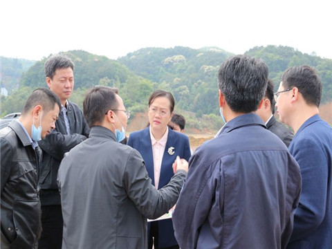 现场调研沙县纸品产业园项目,副县长卓强及县相关部门负责人参加调研