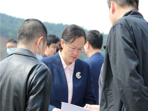 现场调研沙县纸品产业园项目,副县长卓强及县相关部门负责人参加调研